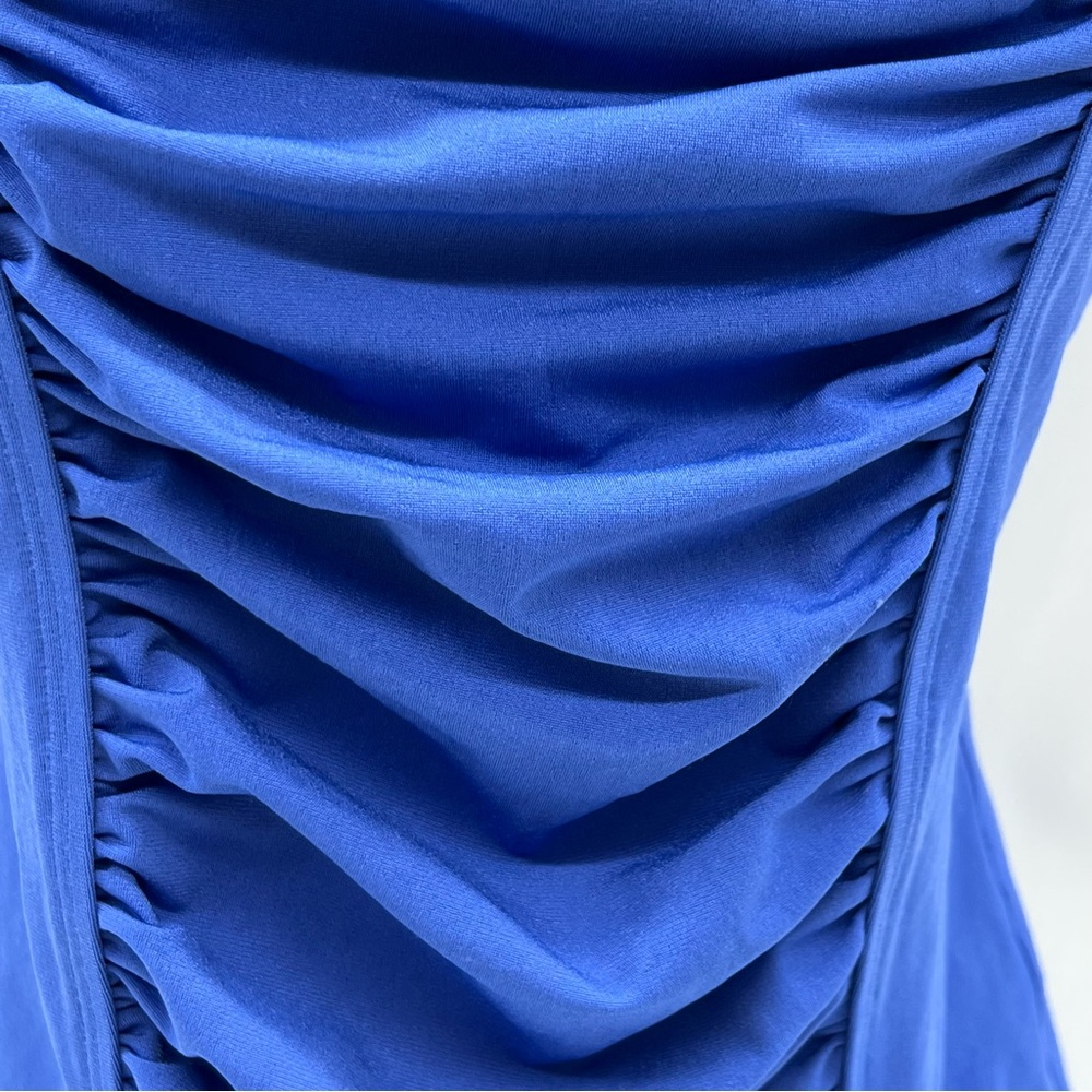 Speedo Retro Design Women's Royal Blue Ruched One Piece Swimsuit-Size 14 - Picture 4 of 13